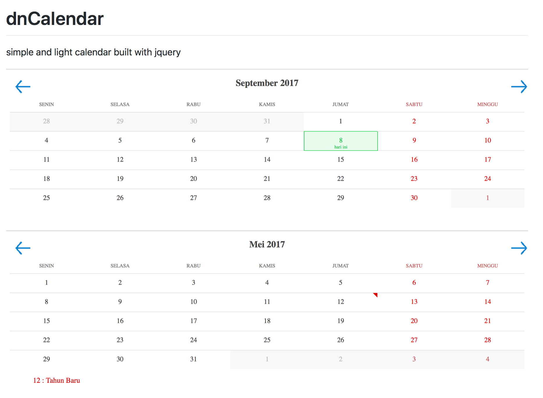 DNCalendar